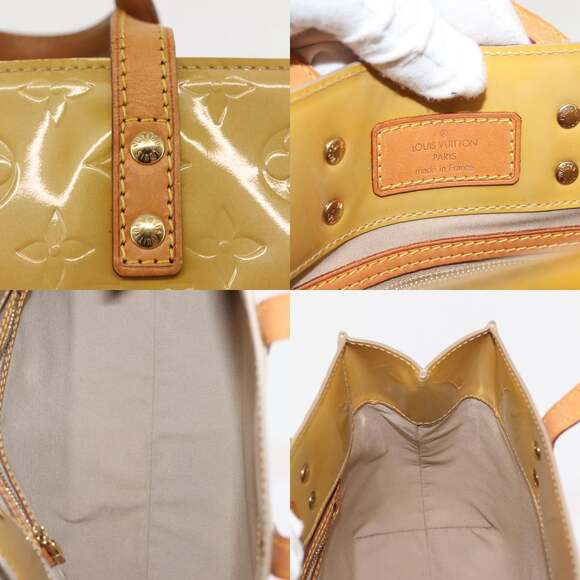 LOUIS VUITTON Monogram Vernis Reade PM Hand Bag Beige M91334 - Picture 11 of 12